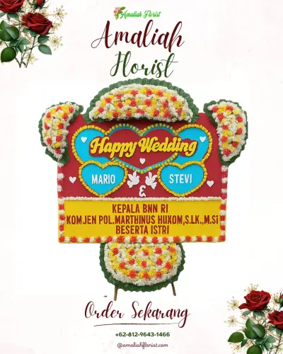 Karangan Papan Bunga Pernikahan di Cabangbungin